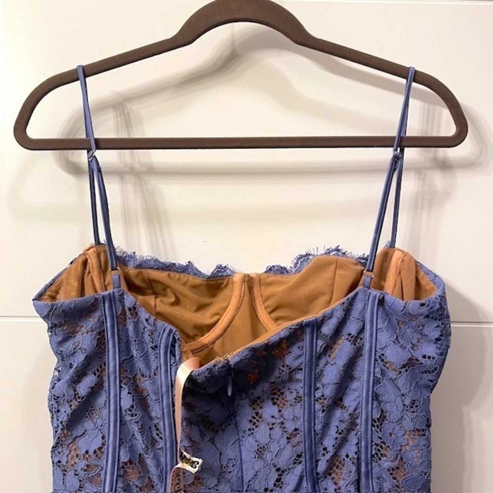 NWT House of CB Lala Lavender Lace Mini Dress Party Cocktail Large+ (XL) - Picture 8 of 16